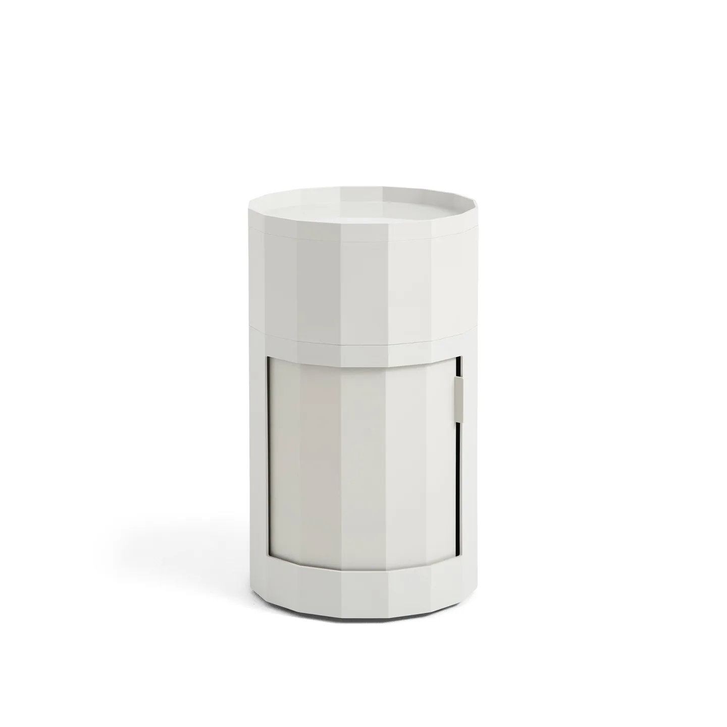 HAY - Facet Cabinet Incl. Feet And Castors High Misty Grey - Sidobord - Stefan Scholten - Grå - Plast