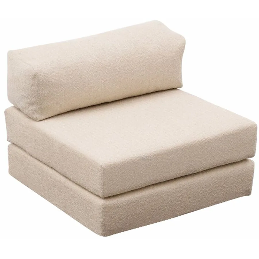 Bettsofa Foldbar Creme Fabric: 100% CHENILLE B 95 T 95 cm