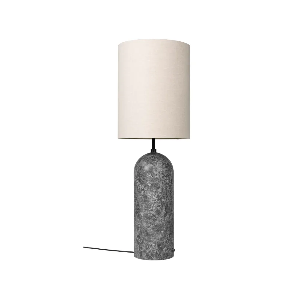 GUBI Gravity XL golvlampa grå marmor/canvas, high