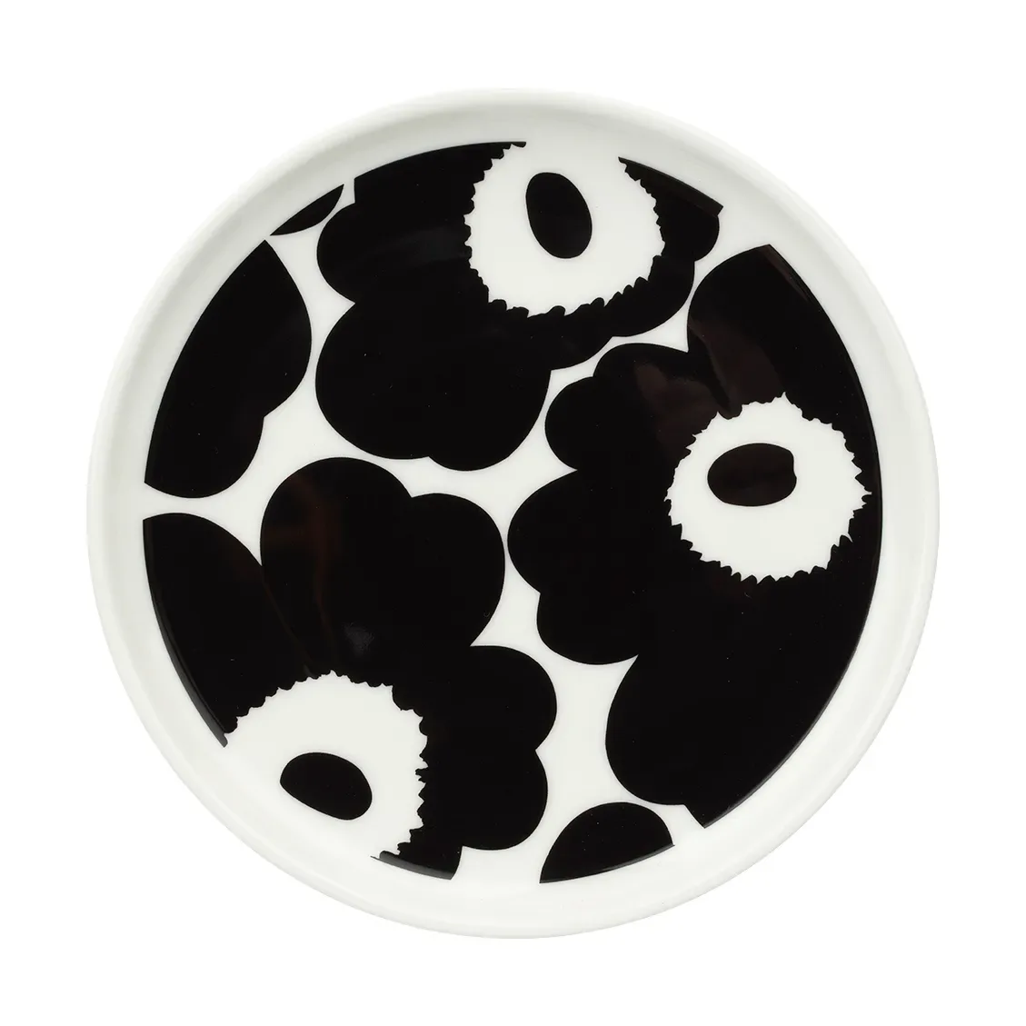 Marimekko Unikko Teller Ø13,5cm Black-White