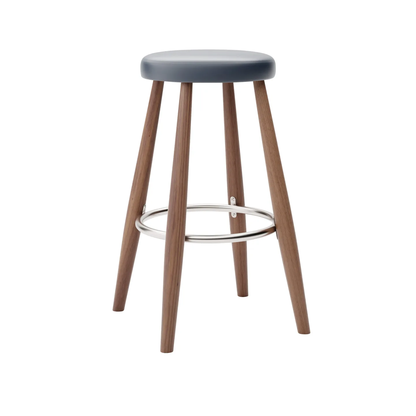 Carl Hansen - CH58 Low Stool, Oljad Valnöt, Lädergrupp B Thor - 350 - Barstolar - Hans J. Wegner - Träfärgad - Läder/Metall/Trä