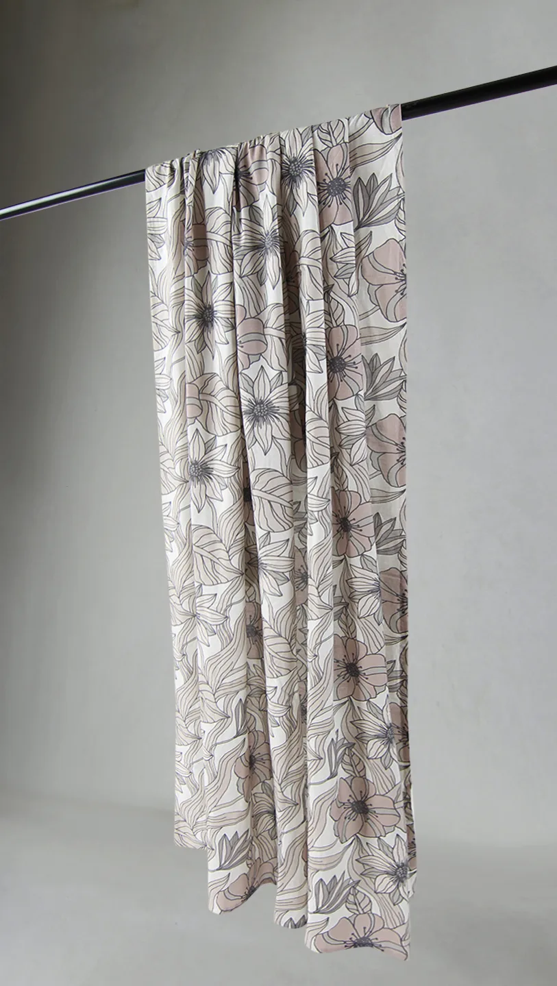 Gardiner - Bomullsgardin Aurelia (beige) (Størrelse: 140 x 300 cm)