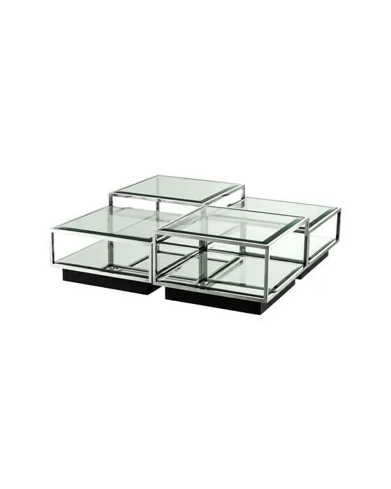 Tortona soffbord silver 4-set