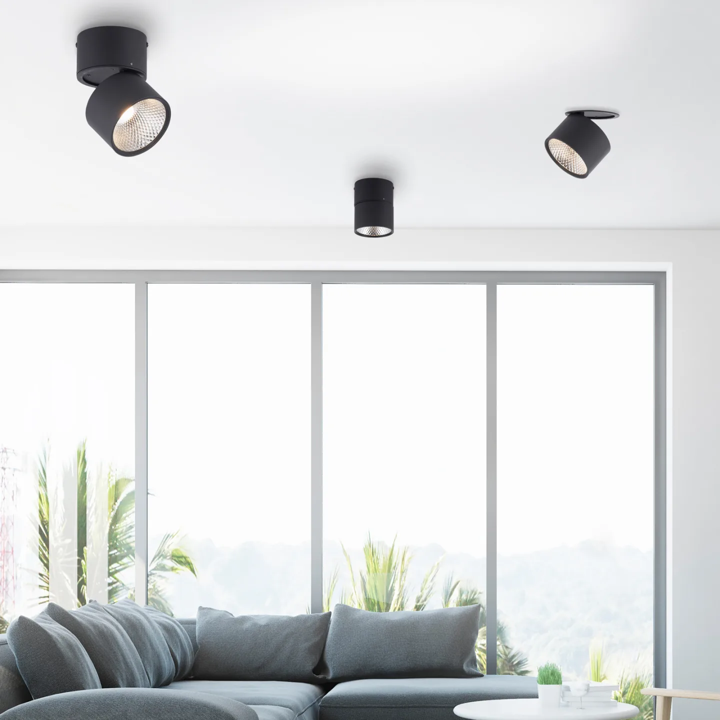 Nola LED-taklampe, 1 lyskilde, svart – PURE - Stue - Moderne - Metall