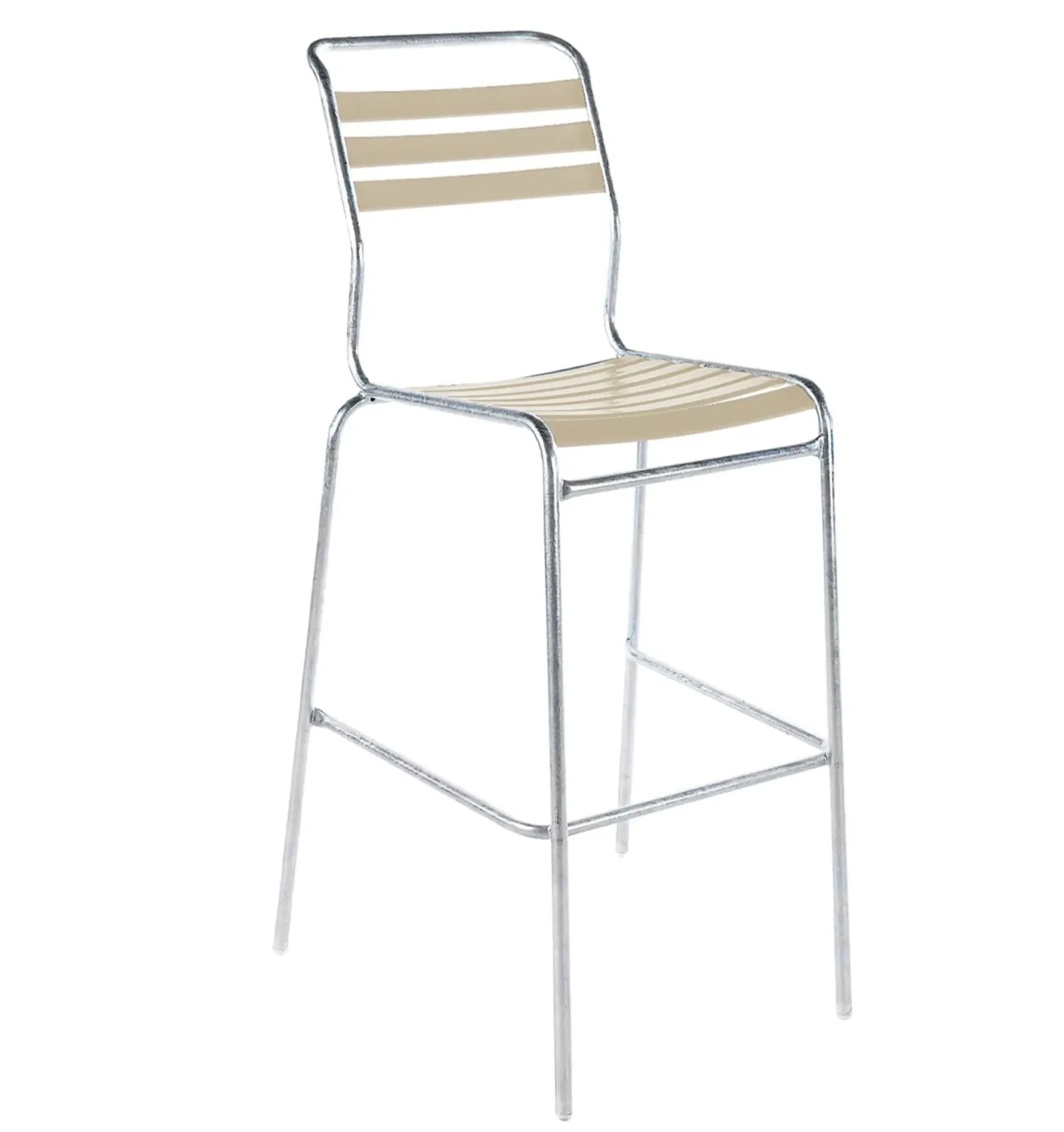 Schaffner Bar-Lättlistuhl Säntis Feuerverzinkt Beige | Schubiger Möbel