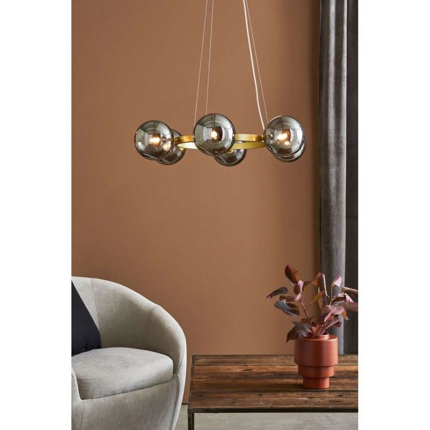 Circle 6 Pendelleuchte Gold/Rauch - Markslöjd - Wohnzimmer - Metall