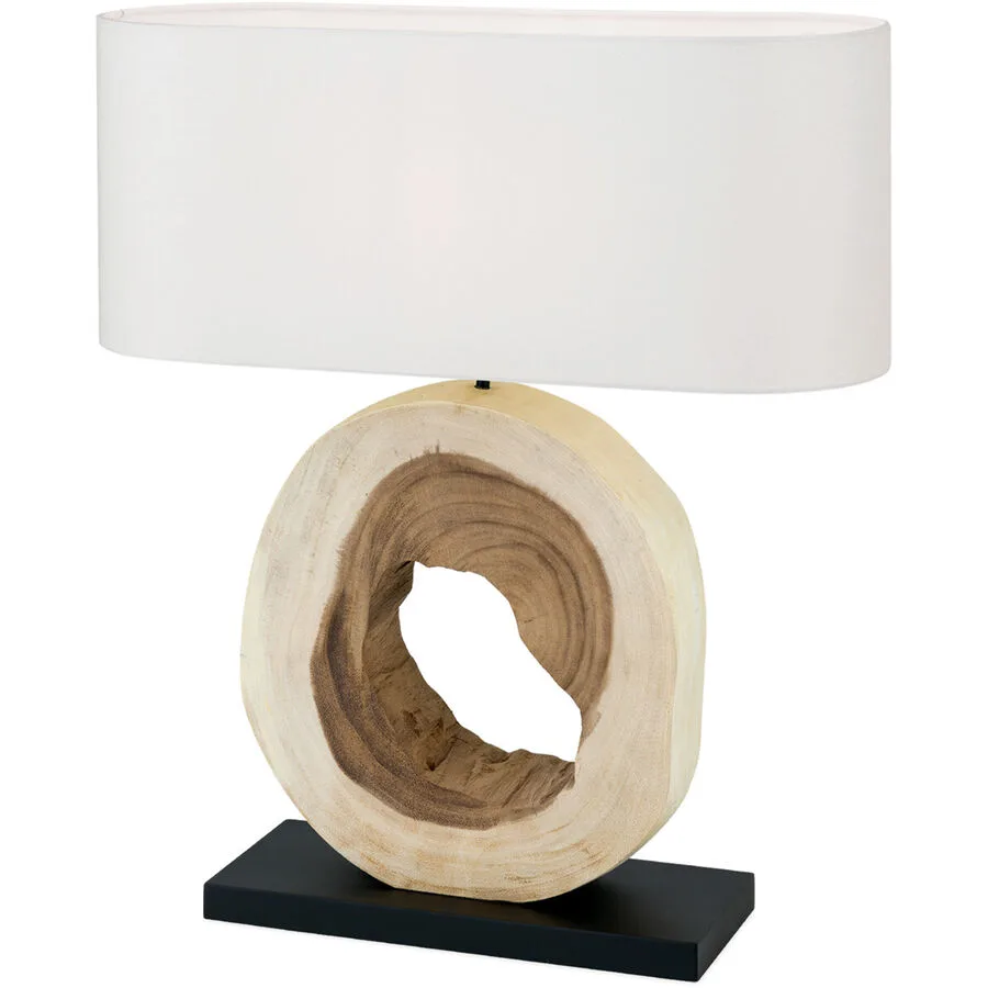 Tischlampe Nathan Holz 20 cm 63 cm - Farbe: Natur
