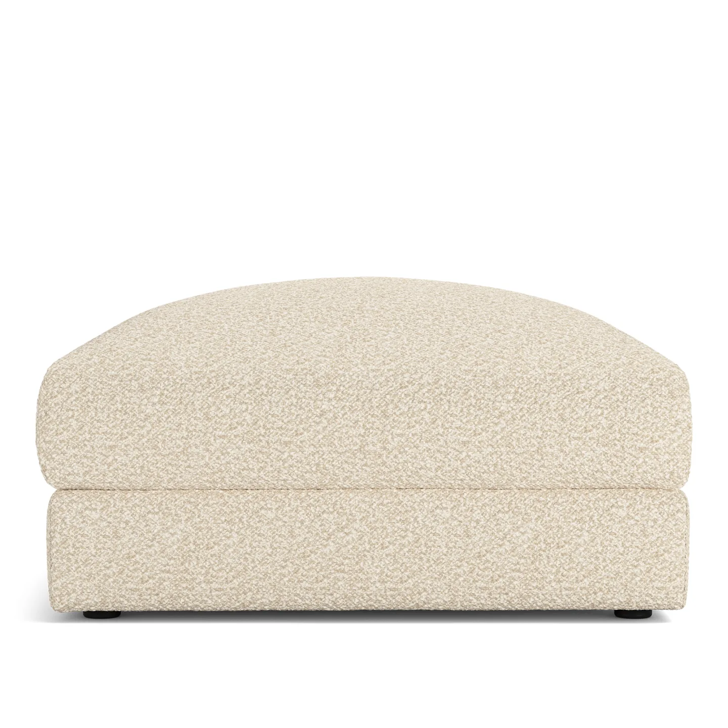 NOGA - Pavarotti Ottoman Vellus 04 Fixed Upholstery - Fotpallar - Dun/Metall/Trä/Skum