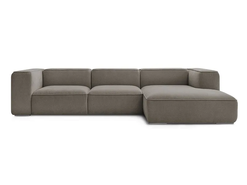Ecksofa BOBOCHIC ZEPHYR Stoff mit Textur taupe