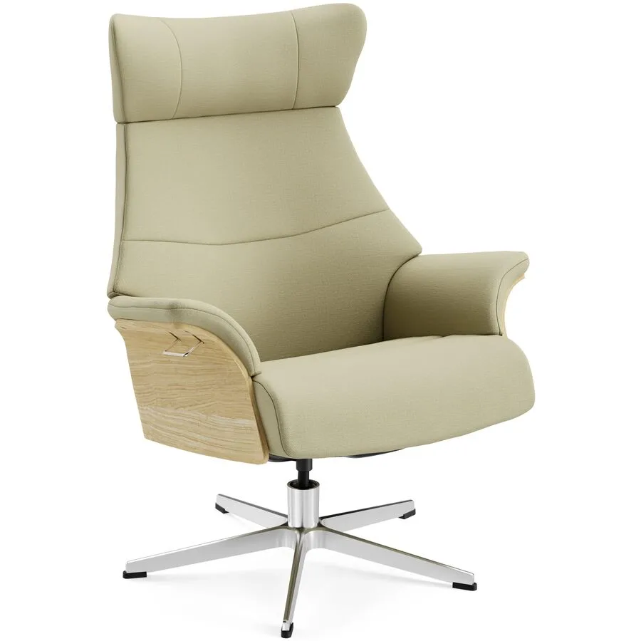 Conform Sessel Airness 16 pear Stoff, Eiche, Aluminium B 81 T 163 H 101 cm - Möbel Konfigurator: Traummöbel individuell zusammenstellen