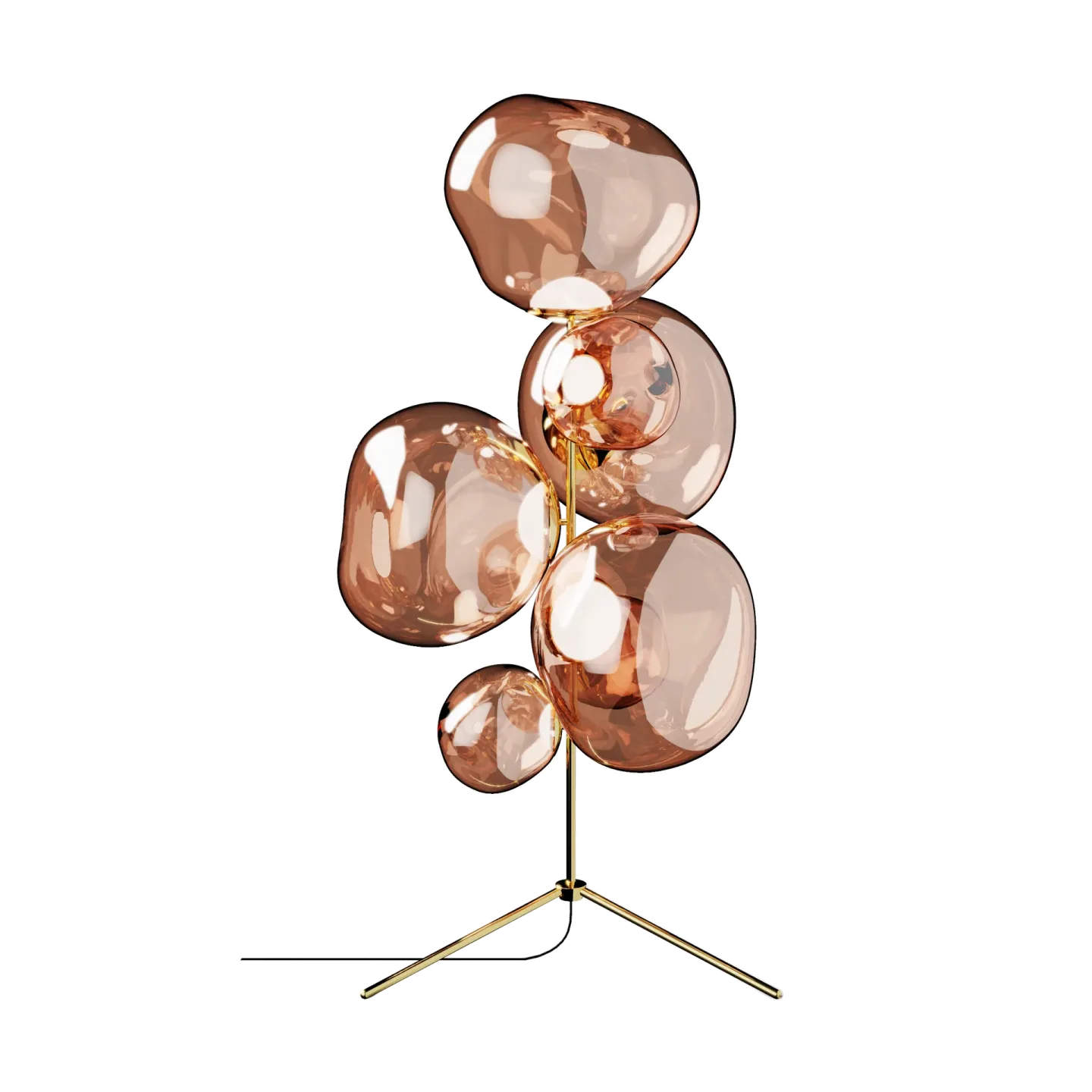Tom Dixon Melt Chandelier golvlampa LED 175 cm Copper