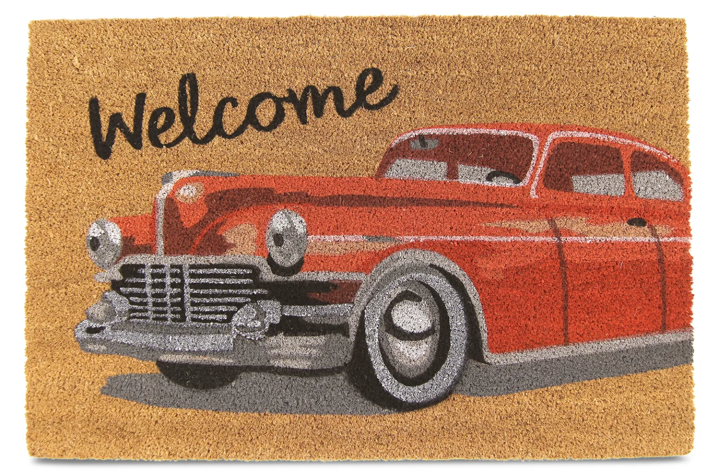 Dørmatte - Car (rød) (Størrelse: 60 x 90 cm)
