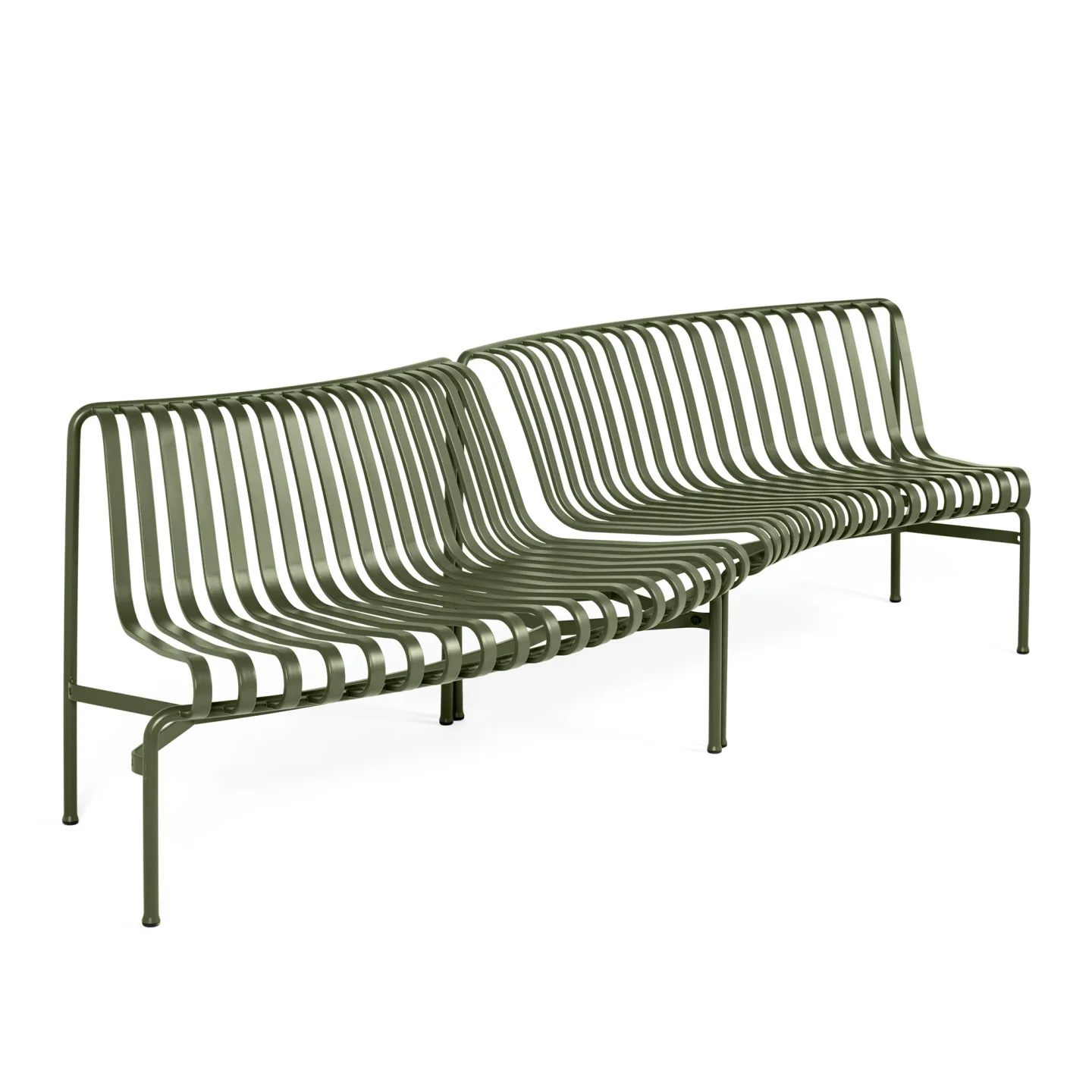 HAY - Palissade Park Dining Bench - Olive In/Out - Trädgårdsbänkar - Ronan & Erwan Bouroullec - Grön