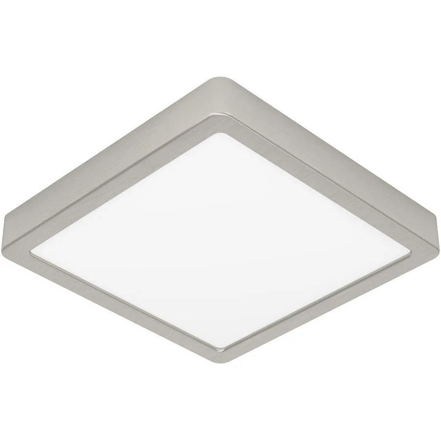 Eglo Deckenlampe Fueva 5 Grau Stahl 21 cm 2.8 cm - Farbe: Nickel matt - LED - Lichtfarbe: Warmweiss - LED Energiesparlampen