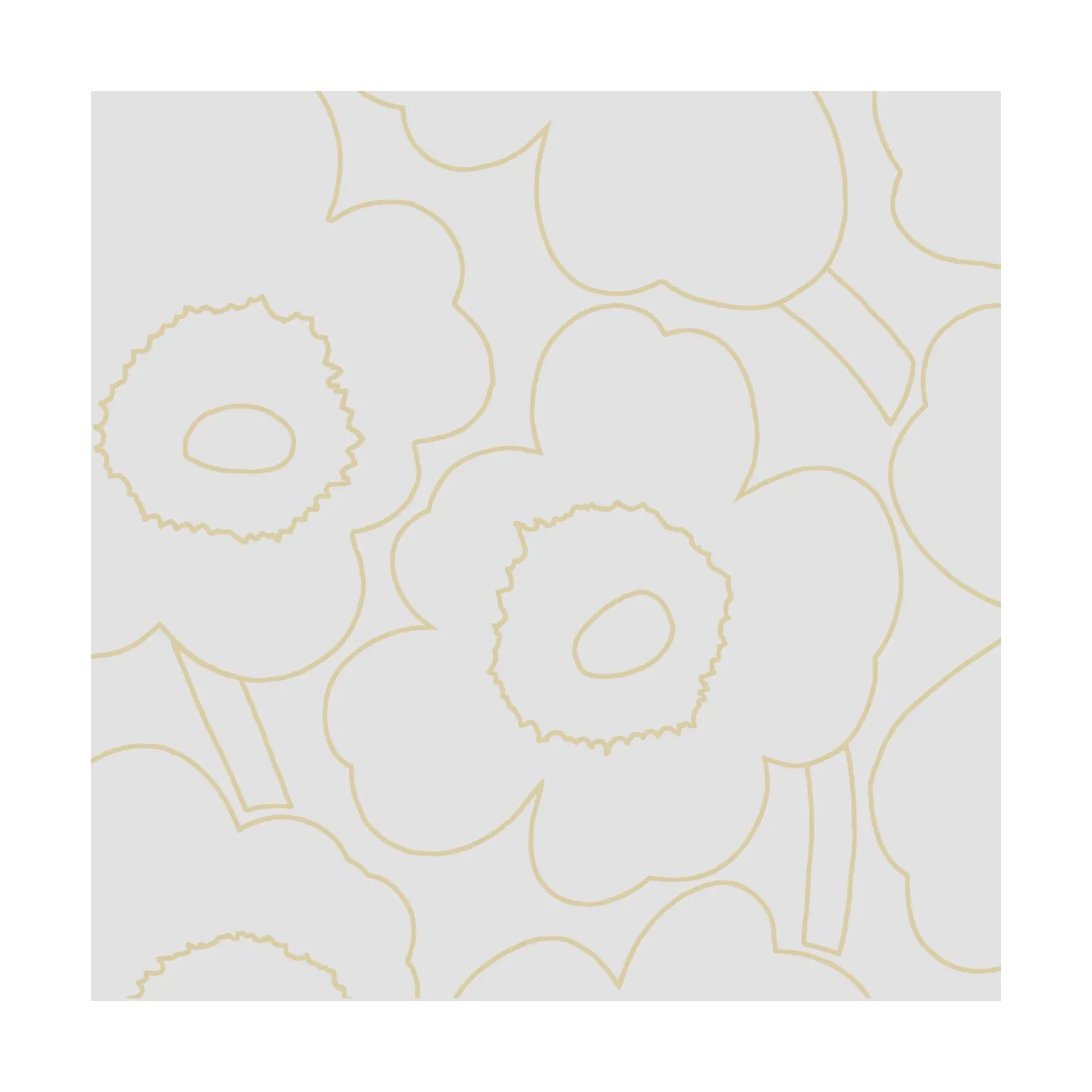 Marimekko Piirto Unikko Serviette 33x33 cm 20er-Pack Cream Gold