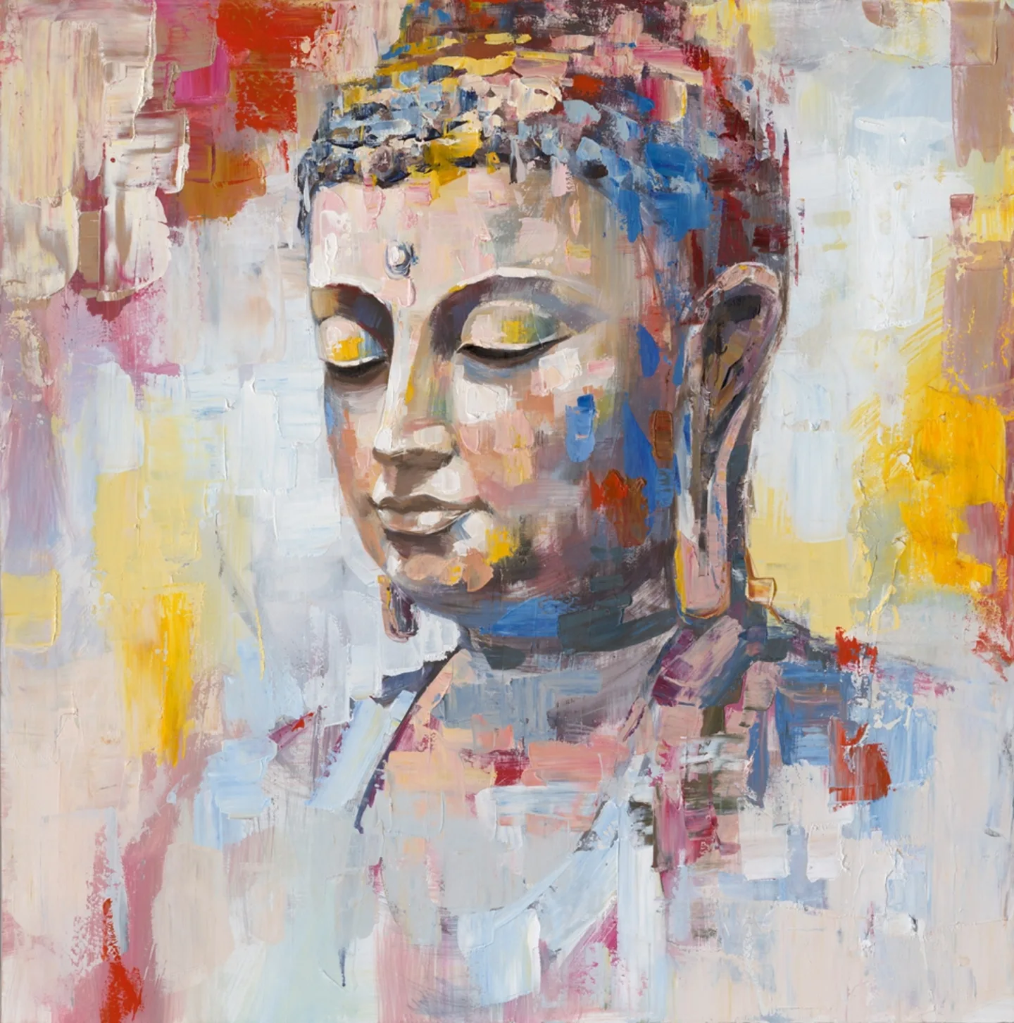 image LAND Bild Farbreflektion Buddha Mehrfarbig | Schubiger Möbel
