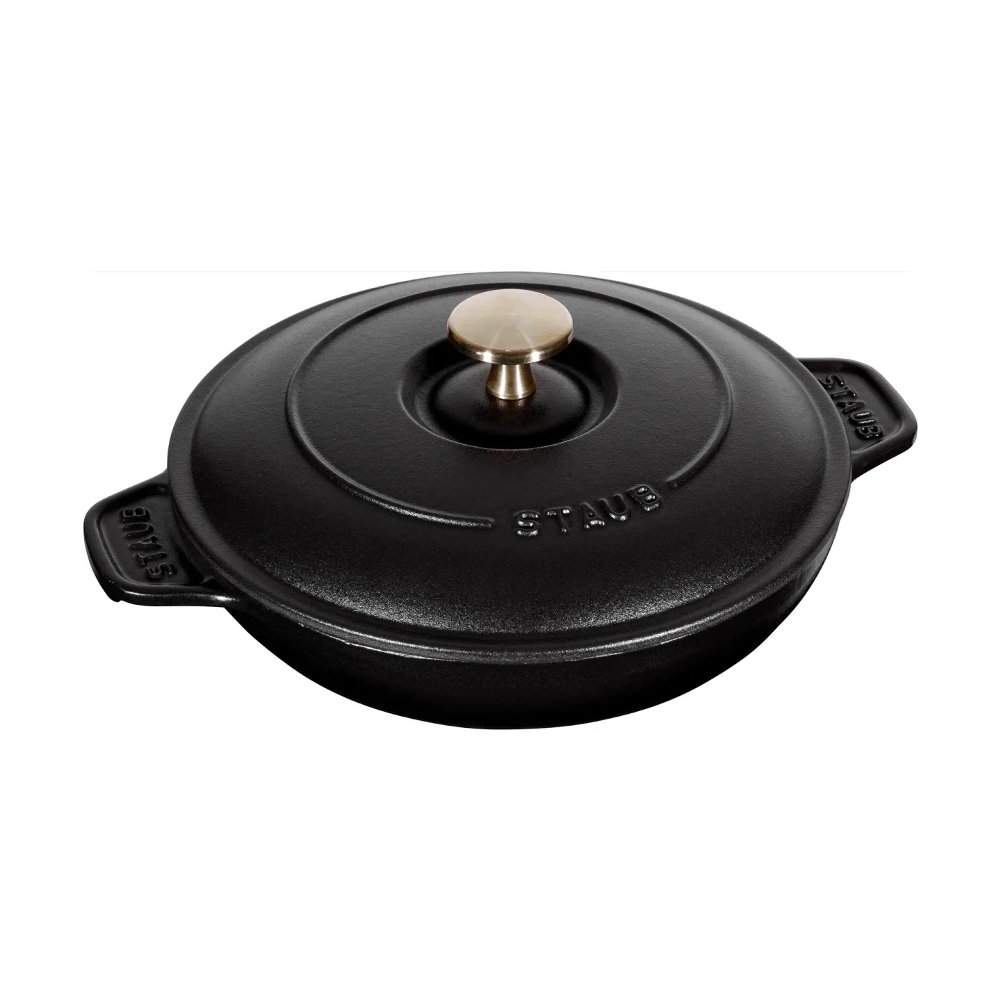 STAUB Staub Backform Gusseisen mit Deckel rund 20 cm Schwarz