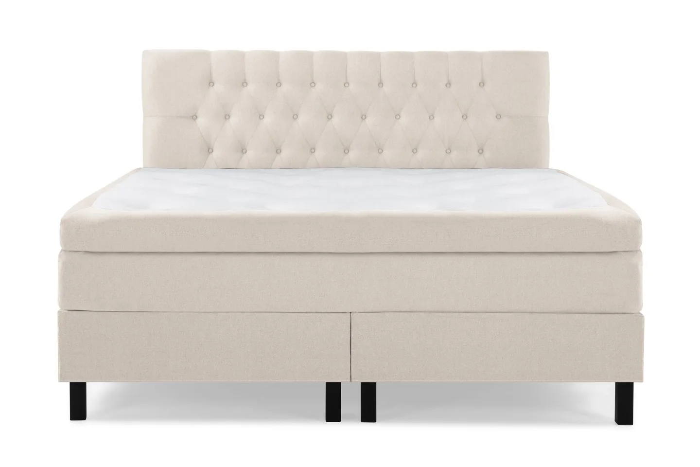 Lucky Komplett Sängpaket 180x200 Latex Diamant Sänggavel - Beige