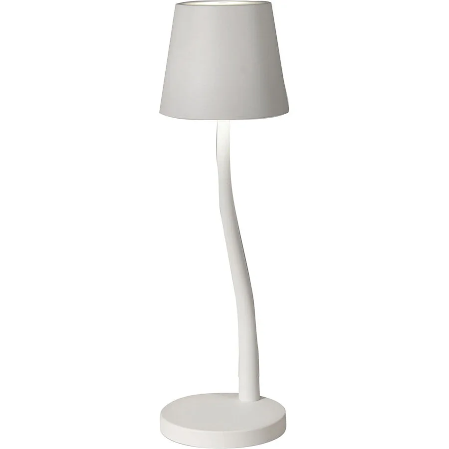 Tischlampe Priti Weiss Metall 11 cm 36.5 cm - LED - Lichtfarbe: Warmweiss - LED Energiesparlampen