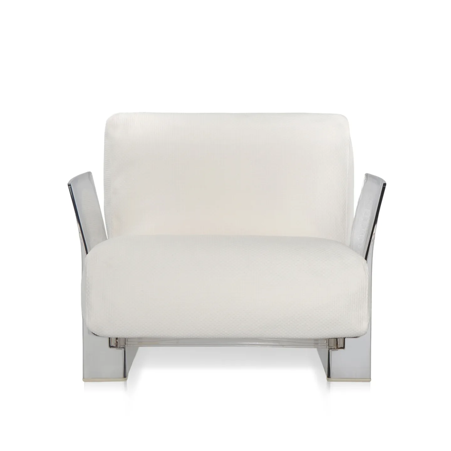 Kartell - Pop Outdoor Armchair 7041, Ikon White - Fåtöljer utomhus - Piero Lissoni - Vit - Textilmaterial/Skum/Plast