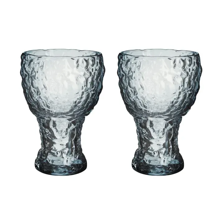 Kosta Boda Moss highball Glas zirkulär 42 cl 2er-Pack Blau