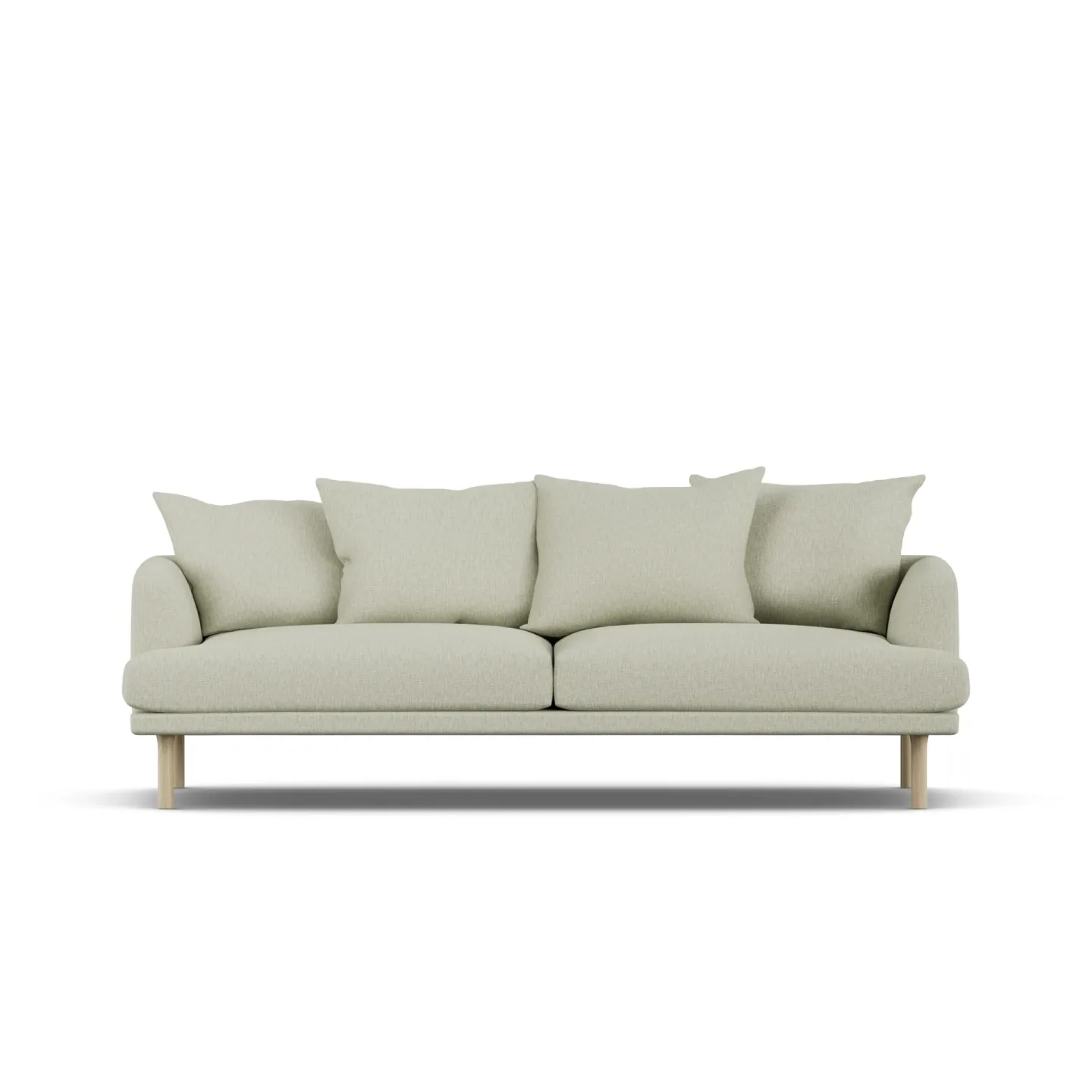 1898 Sjövik soffa Luiza Beige 3981-vitoljad ek, 3-sits