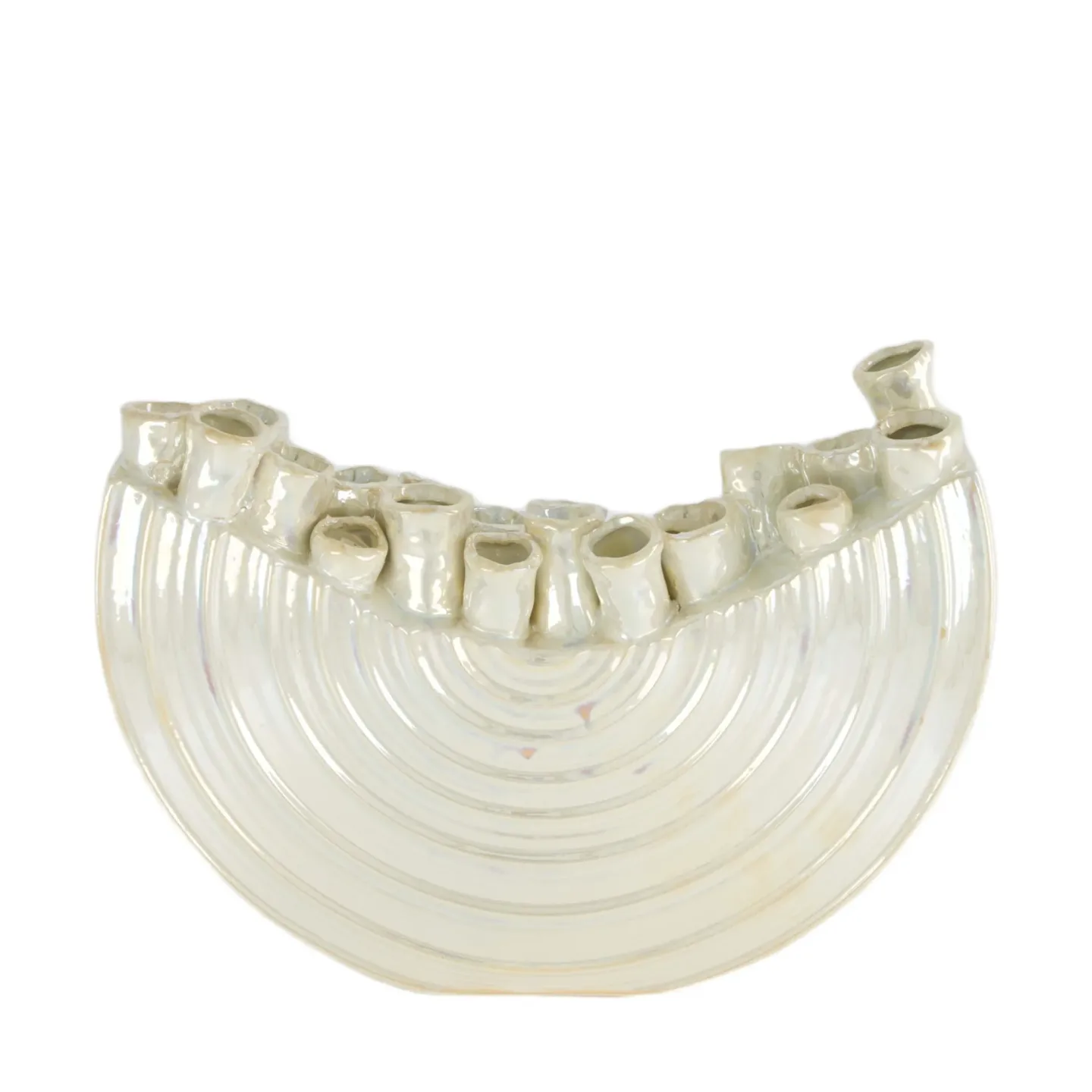 Decofinder Vase Keramik, Silber | Schubiger Möbel