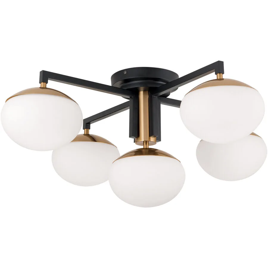 Deckenlampe Josephine Gold/Schwarz Stahl 31 cm - Farbe: schwarz-gold