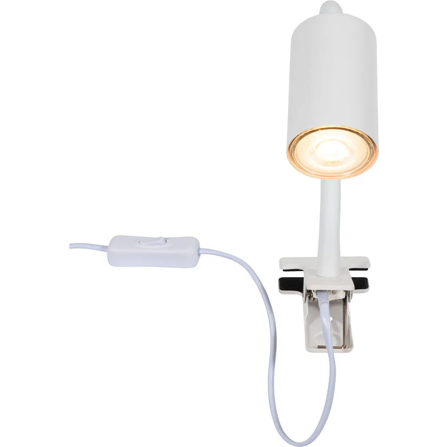 Bürolampe Morris Weiss Eisen 10 cm 41.5 cm