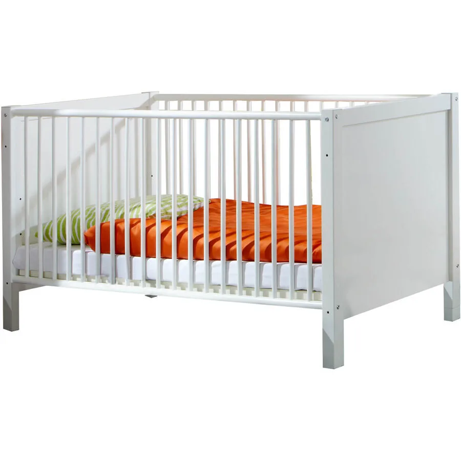 Babybett Birgit Dekor weiss Holzwerkstoff 70 x 140 cm