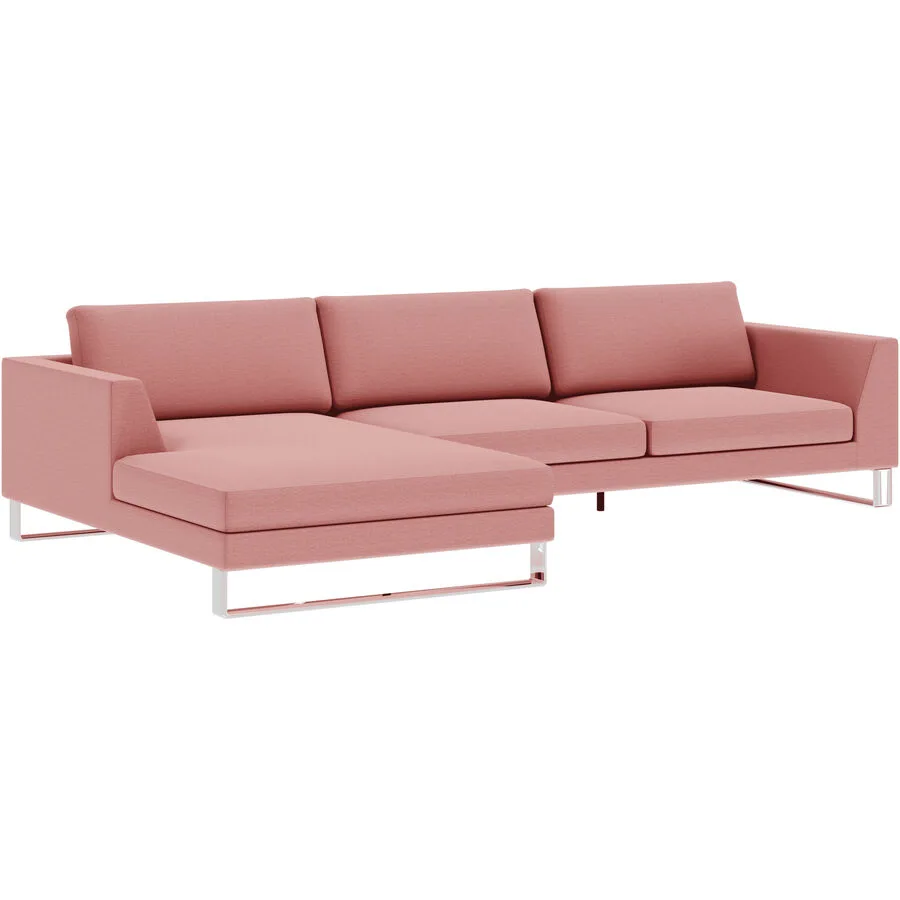 Ecksofa Domino Rot Stoff 310 cm 181 cm - Möbel Konfigurator: Traummöbel individuell zusammenstellen