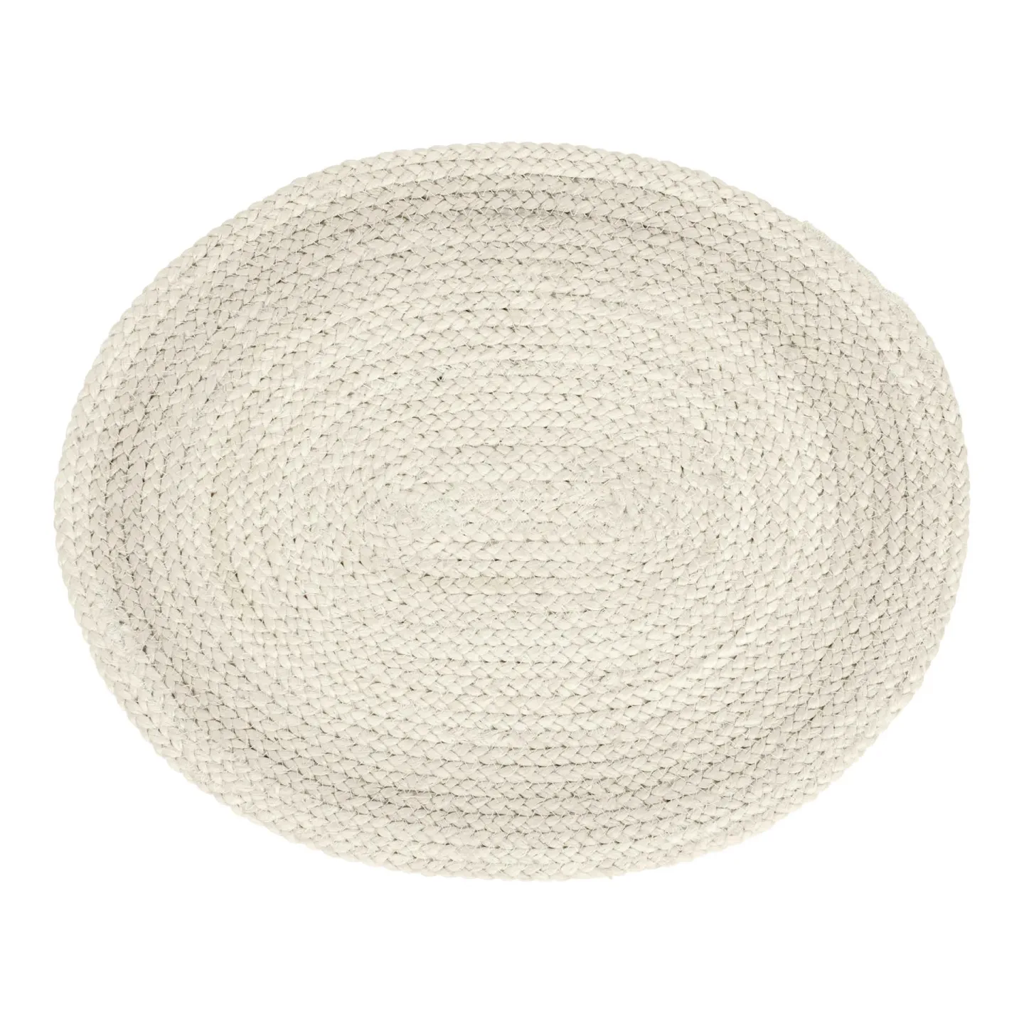 Dixie Braided Platzdecke oval Ivory