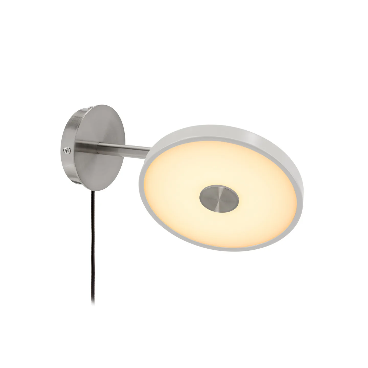Asteria Short LED-Wandlampe, grau, Stahl, Stecker - UMAGE - Wohnzimmer - Design - Metall - Einflammig