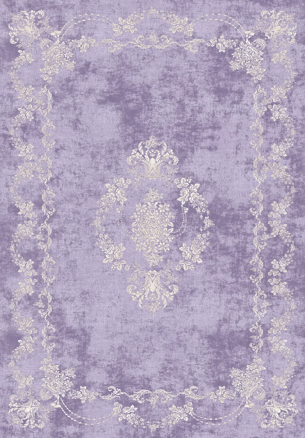 Wilton-teppe - Taknis (lys lilla) (Størrelse: 200 x 280 cm)