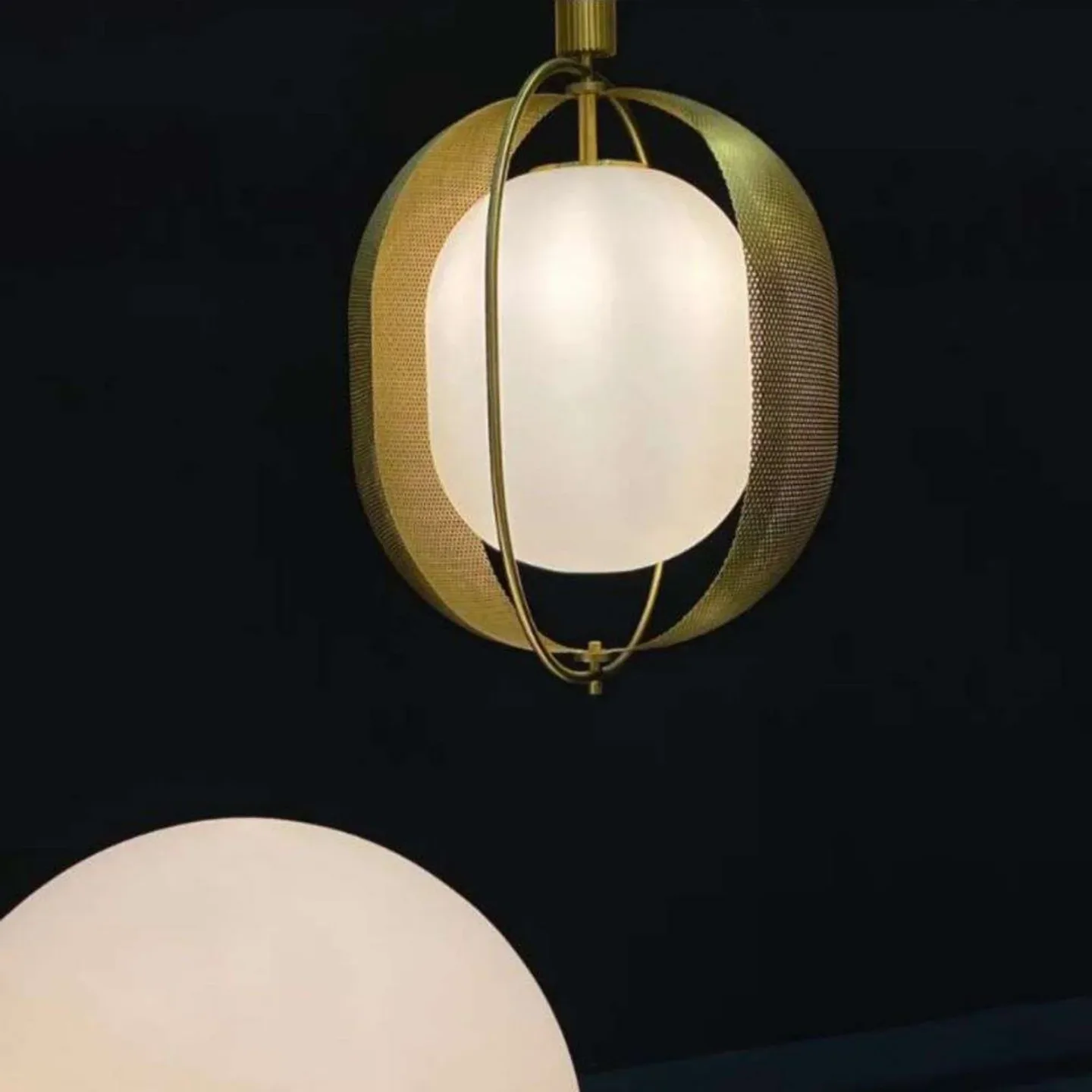 Pearl Pendelleuchte Messing - 101 Copenhagen - Wohnzimmer - Glas