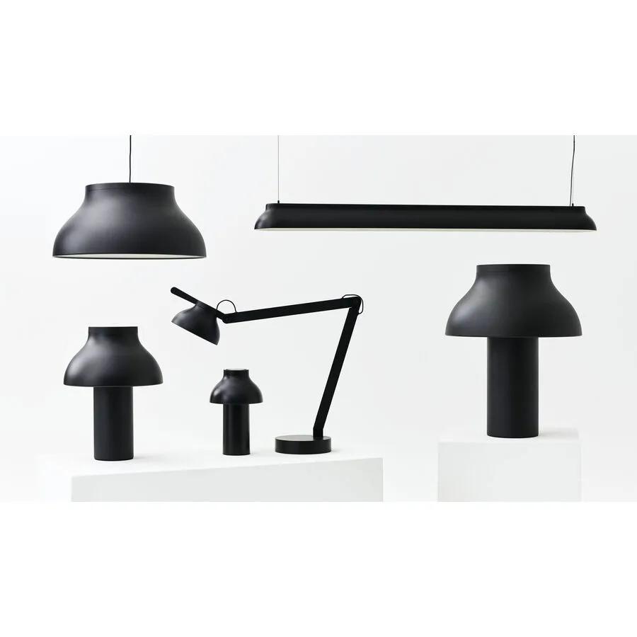 Designer-Tischlampe HAY Neon dimmbar D 53 cm - Farbe: schwarz - Material: Stahl - LED - Lichtfarbe: Warmweiss - LED Energiesparlampen