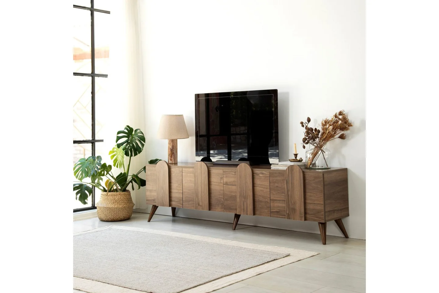Malpani Tv-bänk 180 cm - Valnöt