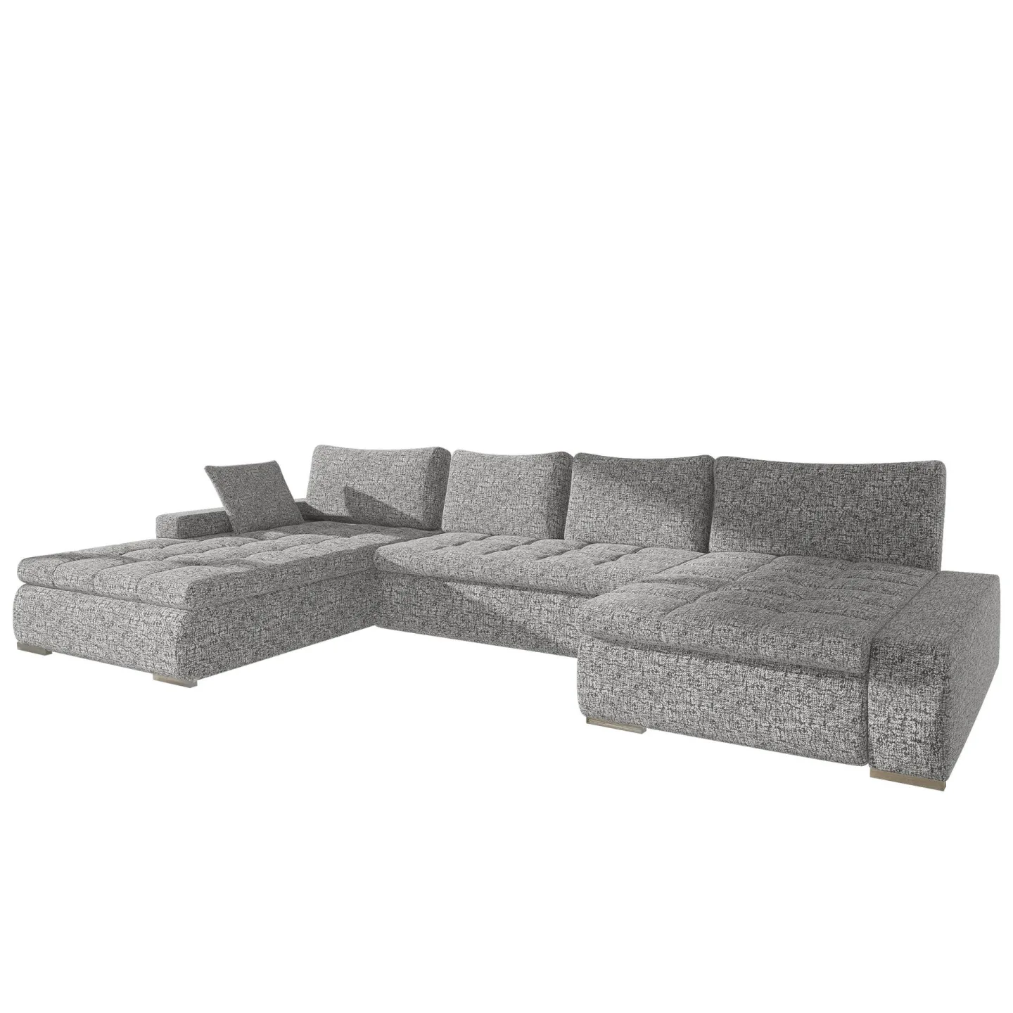 Cillo 5-sits U-formad bäddsoffa med dubbeldivan - grå