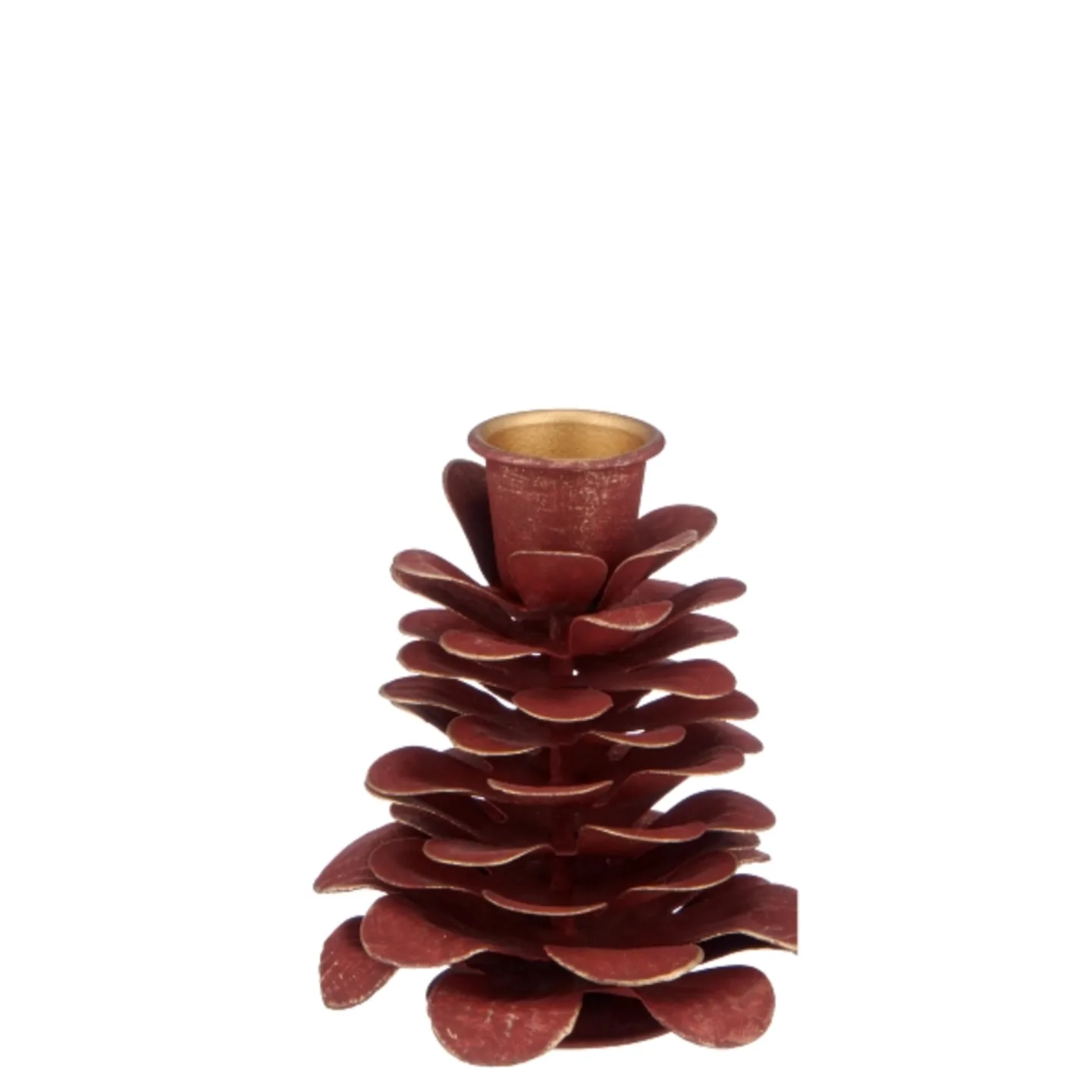Gasper Kerzenständer Zapfenform, Terracotta | Schubiger Möbel