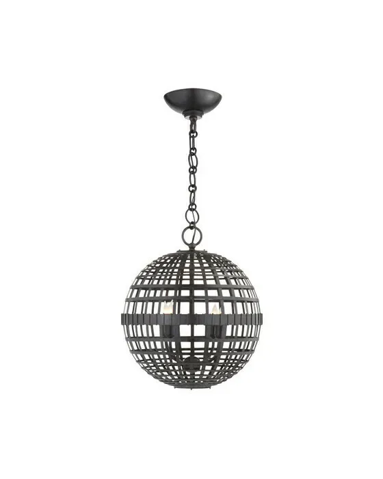 Mill Globe Lantern Black S