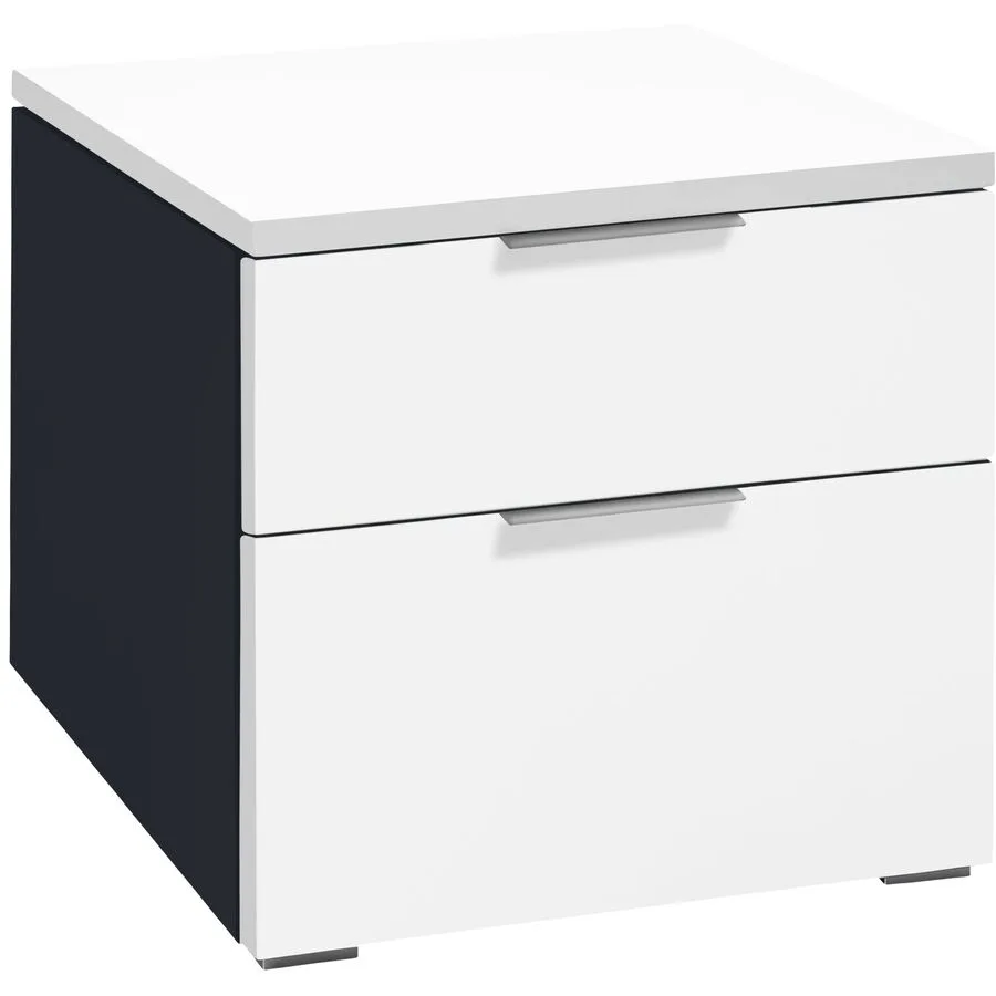 Hasena Nachttisch Arrabella Anthrazit, Weiss MDF B 45 H 40 cm