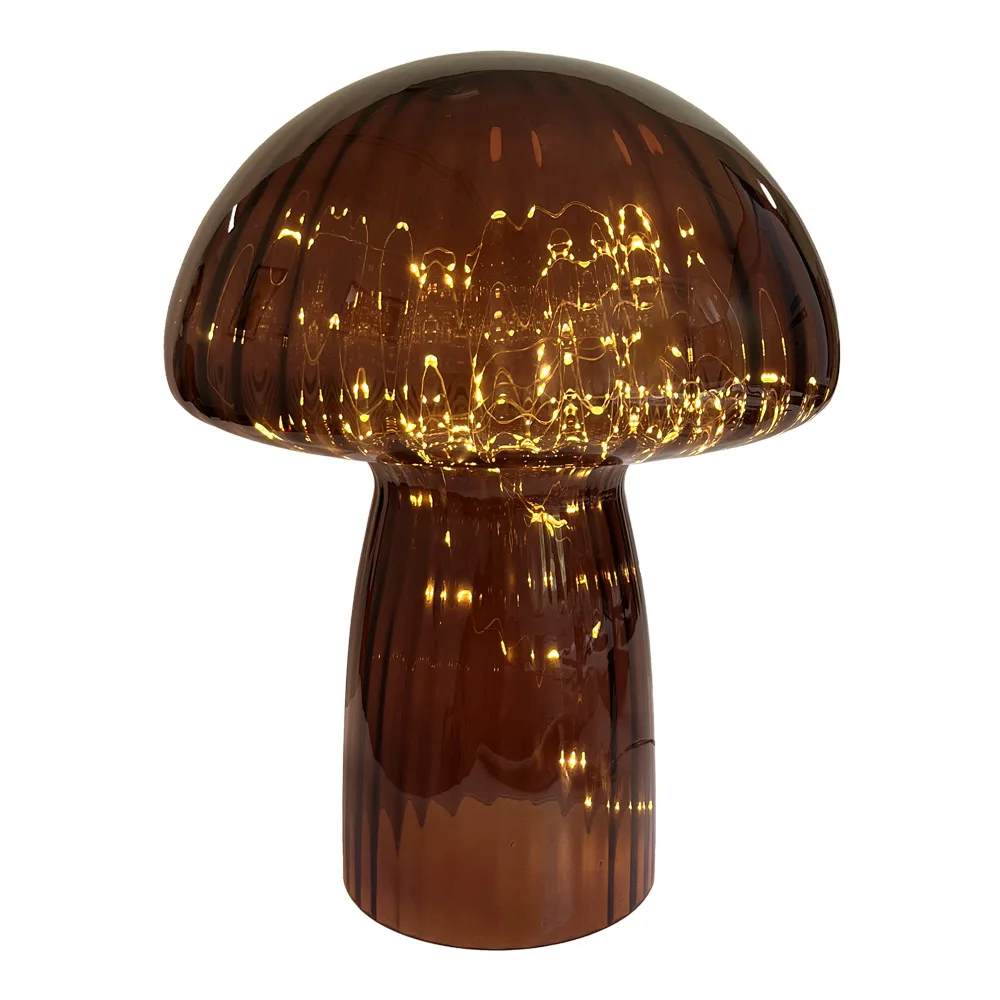 Pixie Design - Svamp 35cm - Bordslampa - Rödbrun