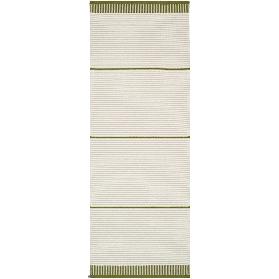 HORREDSMATTAN Teppich Solvik grün Streifen Wolle/Polyester 75 x 200 cm