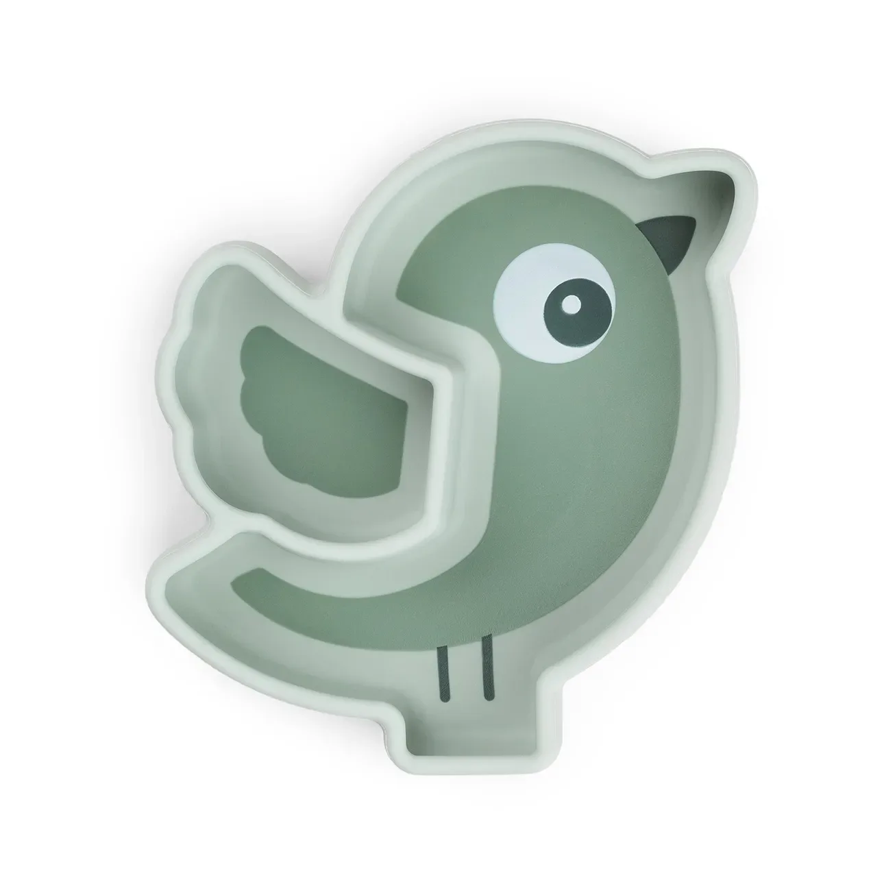 Done by deer Birdee Stick&Stay Kinderteller Ø12 cm Green