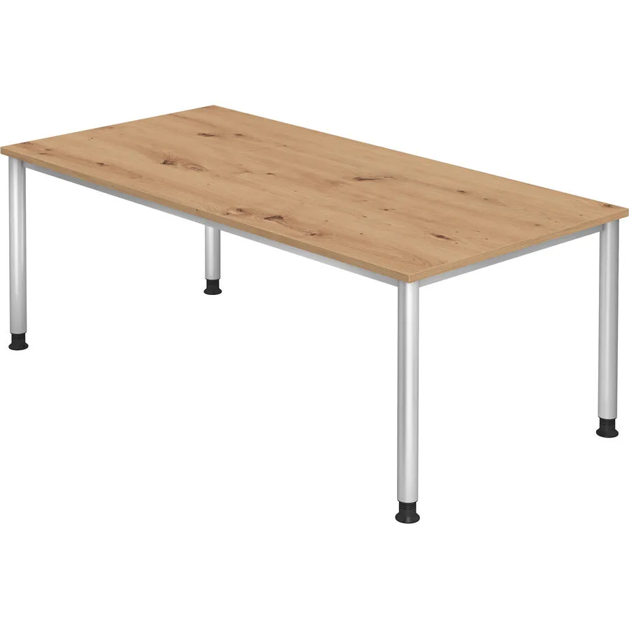 Schreibtisch Office Asteiche Holzwerkstoff Höhenverstellbar B 200 T 100 cm