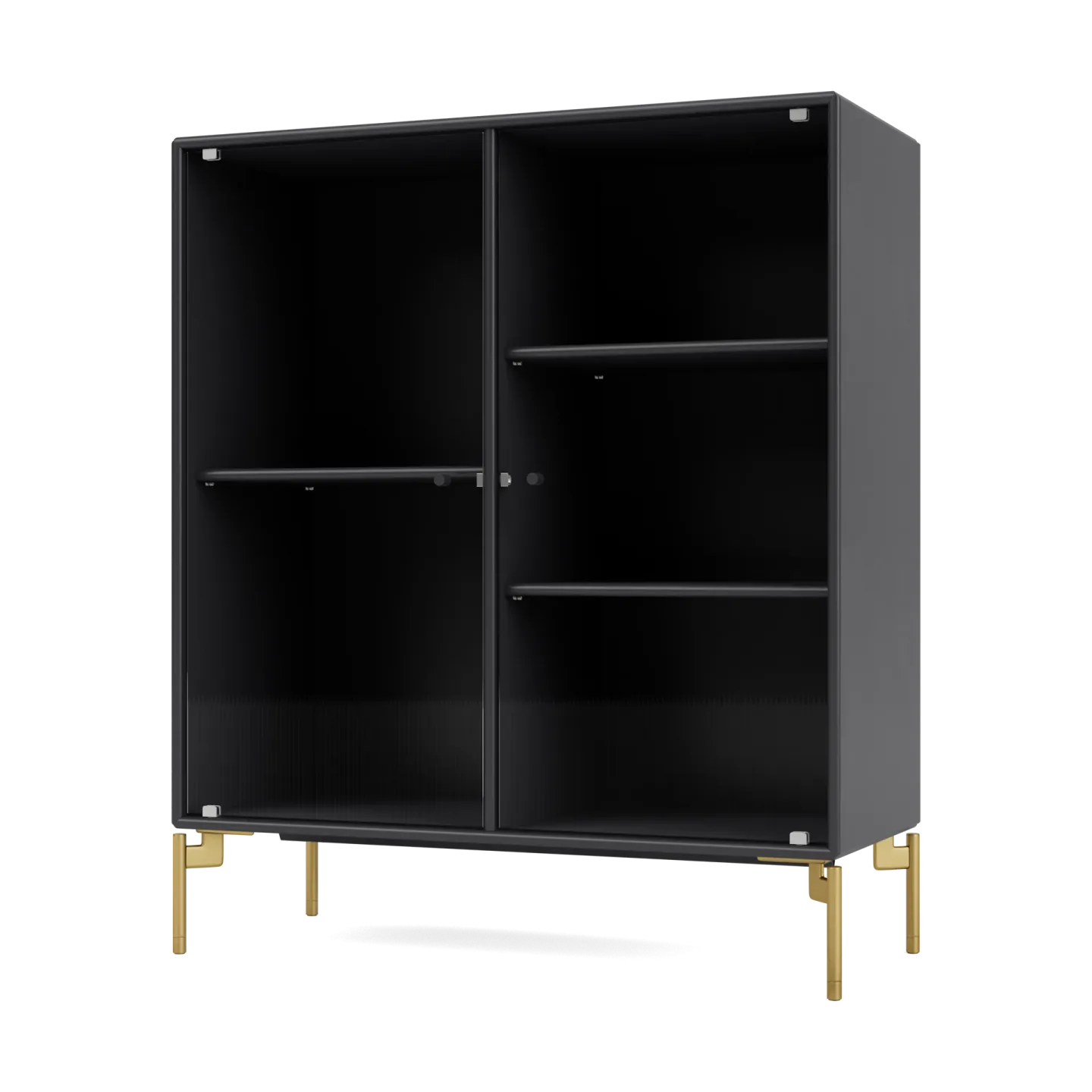 Montana Ripple II Vitrinenschrank 69,6x82,2x30 cm Anthracite-Beine brass