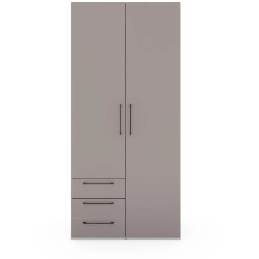 Kleiderschrank Window taupe Holzwerkstoff B 99.5 cm