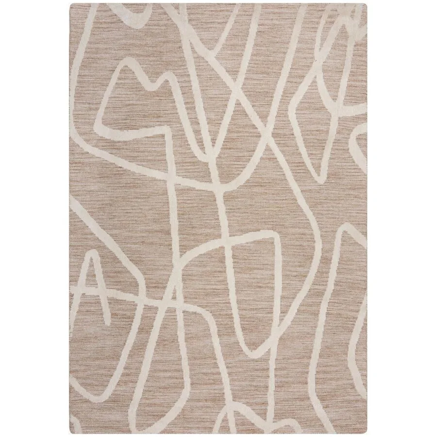 Teppich Flixi Beige Polyester 160 cm 230 cm - Farbe: natur