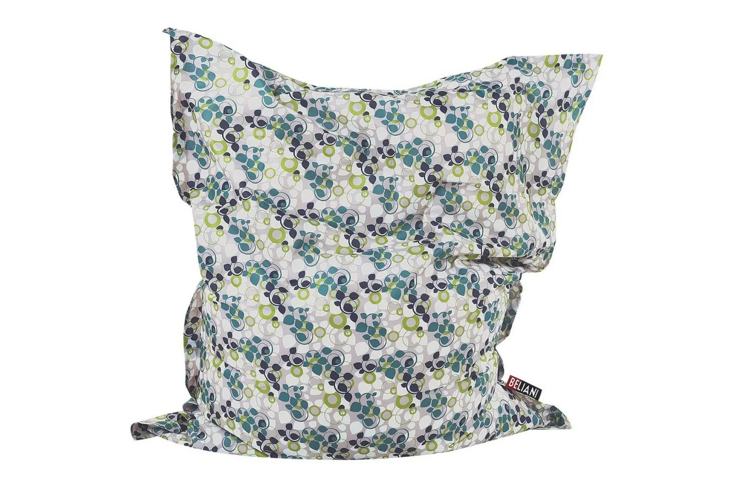 Sittsäck Fuzzy Flerfärgad, vit, blå, grön, grå, 140x180x20 cm - Flerfärgad, vit, blå, grön, grå, 140x180x20 cm