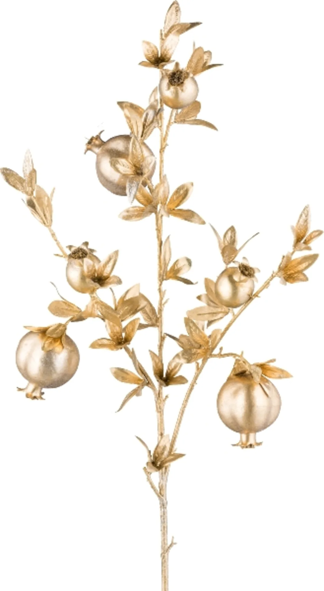 Gasper Kunstblumen Granatapfelzweig mit Glitter, Gold | Schubiger Möbel